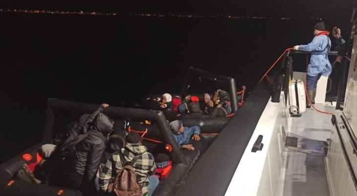 خفر السواحل التركي أنقذ 54 مهاجرا غير نظامي قبالة سواحل إزمير