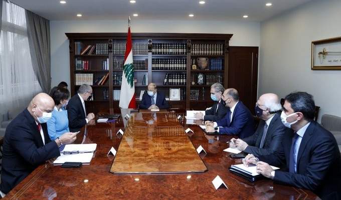 الرئيس عون التقى كومار جا وطراف ورشدي وتسلم منهم تقريراً عن المرحلة الثانية من خطة اعادة اعمار المناطق المتضررة 
