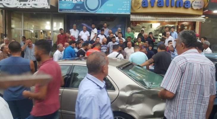 اصابة مواطن جراء حادث سير عند نزلة الجامعة الإسلامية في صور 