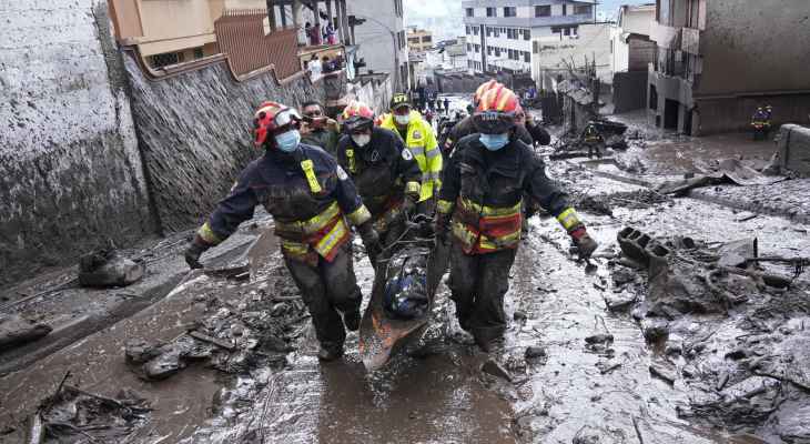 28 قتيلا و52 مصابا جراء الفيضانات في كيتو بالإكوادور