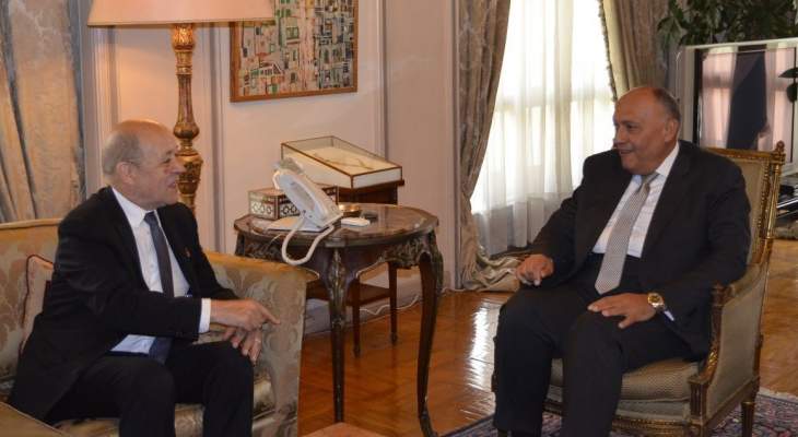 وزيرا خارجية مصر وفرنسا أكدا أهمية تشكيل الحكومة اللبنانية بأسرع وقت لبدء تنفيذ السياسات الإصلاحية
