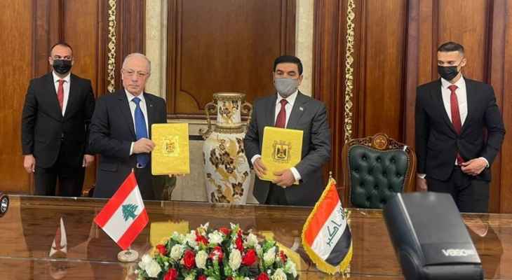 سليم وقع في بغداد مذكرة تفاهم مع وزير الدفاع العراقي بشأن تطوير العلاقات العسكرية