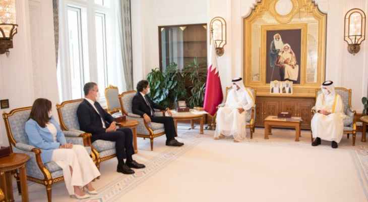 أمير قطر تلقى رسالة من الرئيس عون حول العلاقات الثنائية وسبل تطويرها