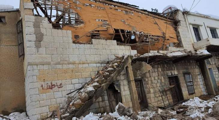 سقوط سقف دار سينما حرمون التاريخي في راشيا الوادي