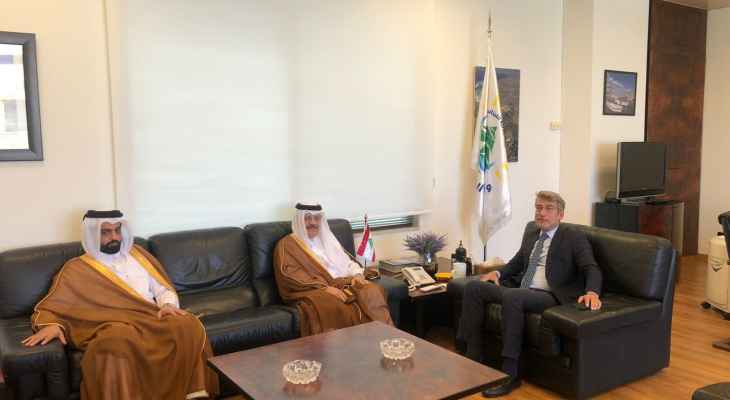 فياض بحث مع السفير القطري سبل التعاون بين البلدين لا سيما المساعي القطرية لمساعدة لبنان في قطاع الطاقة