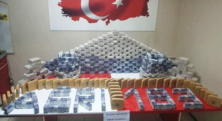 الأمن التركي ضبط شاحنة إيرانية تحمل 183 كيلوغراما هيروين