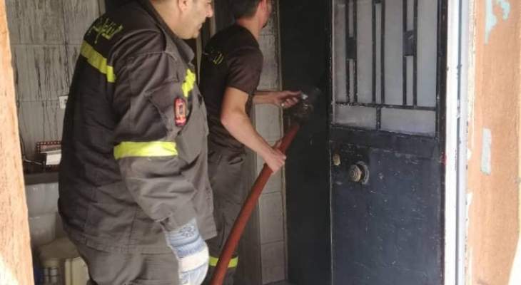 النشرة: حريق في احد المنازل في مجدل عنجر 