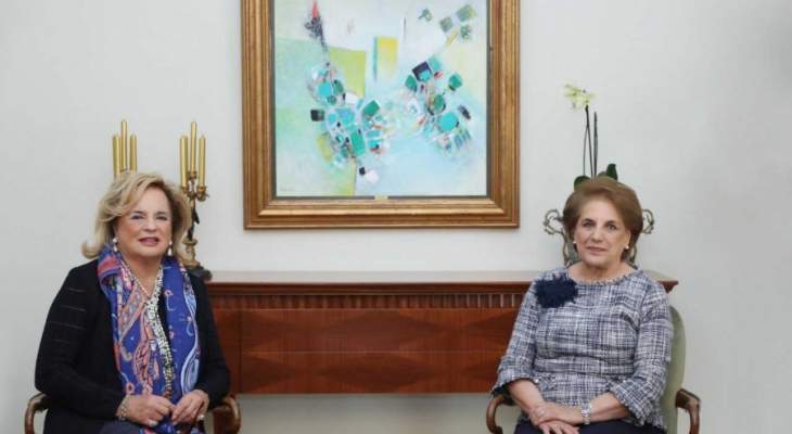 اللبنانية الاولى استقبلت زوجة سفير البرازيل والاميرة إيرا دي فورنستيىنبرغ