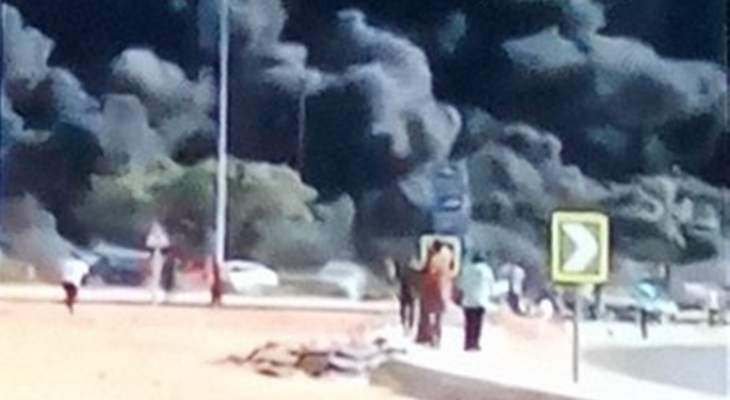 حريق هائل في طريق القاهرة الإسماعيلية في مصر