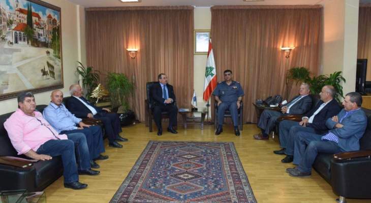 اللواء عثمان استقبل رئيس بلدية الرفيد راشيا ورئيس بلدية رأس بعلبك