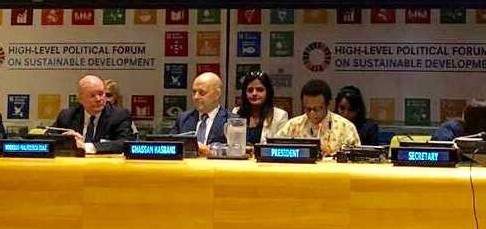 حاصباني شارك بالجلسة الافتتاحية لمنتدى HLPF للمجلس الاقتصادي بالأمم المتحدة 