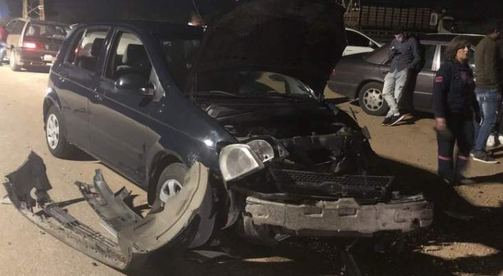  اصابة شخص برضوض في حادث سير على طريق تل النحاس كفركلا