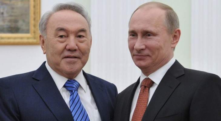 بوتين ونزاباييف بحثا هاتفيا الأوضاع في سوريا وأوكرانيا وكوريا الشمالية