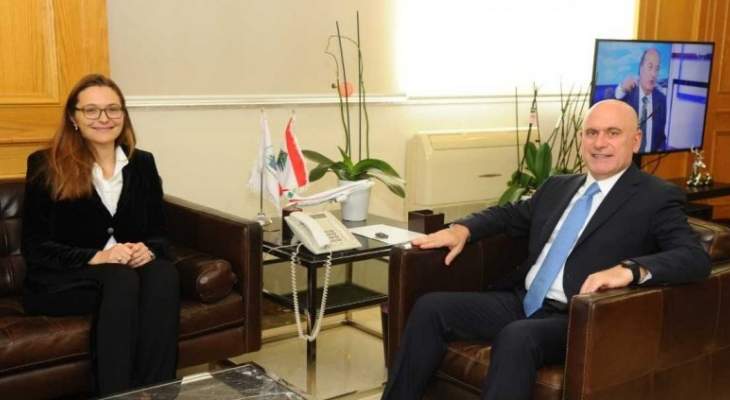 فنيانوس التقى سفيرة الدانمارك لدى لبنان