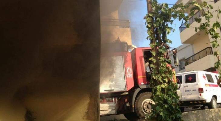 الدفاع المدني أخمد حريقا داخل شقة في نهر إبراهيم