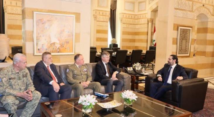 لاكوروا التقى الحريري: سنواصل العمل مع الحكومة وجميع الشركاء اللبنانيين