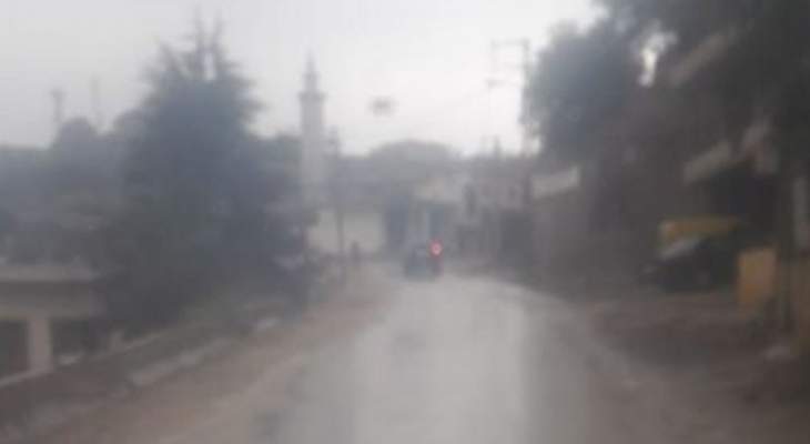النشرة: امطار غزيرة في منطقة جرد القيطع 