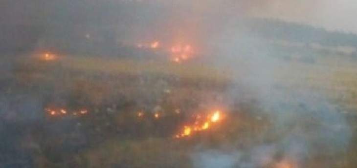 حريق يتسبب بانفجار ألغام في وادي هونين على الحدود الجنوبية