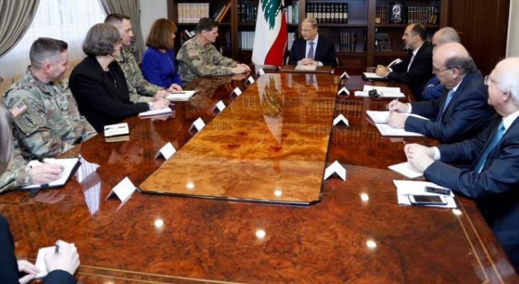 الرئيس عون عرض المساعدات الأميركية للجيش اللبناني مع الجنرال جوزيف فوتيل