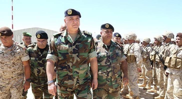 مصادر للجمهورية: زيارة قائد الجيش للطفيل كانت لتفقد فوجِ الحدود البري 