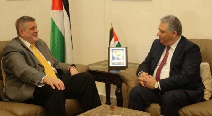 السفير الفلسطيني يستقبل المنسق الخاص للأمم المتحدة في لبنان