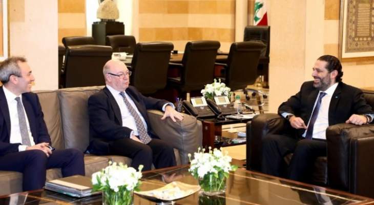 الحريري يلتقي وزير الدولة البريطاني لشؤون الشرق الأوسط