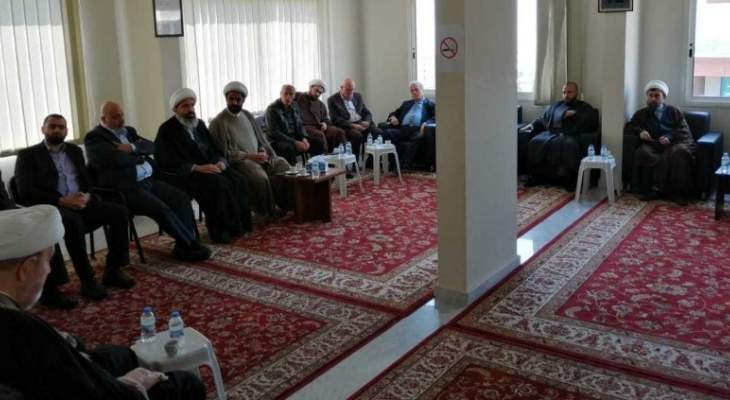 لقاء تشاوري لفعاليات دينية في دارة الإفتاء الجعفري بمدينة جبيل