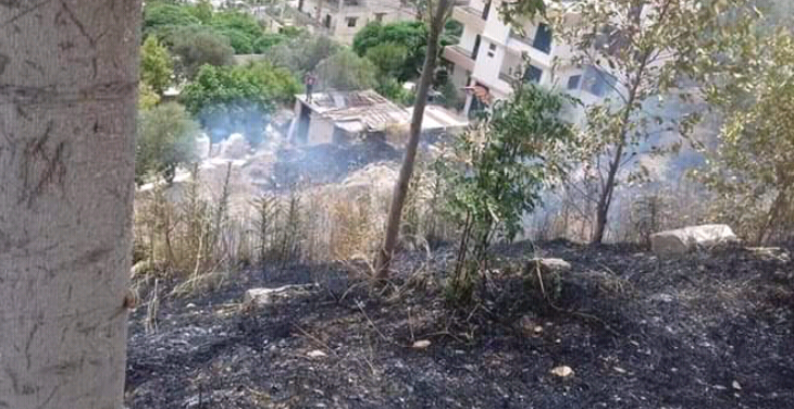 إخماد حريق في بلدة بيت الحاج العكارية