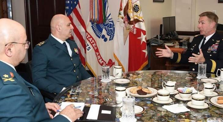 قائد الجيش شدد على ضرورة استمرار الدعم الأميركي للجيش اللبناني
