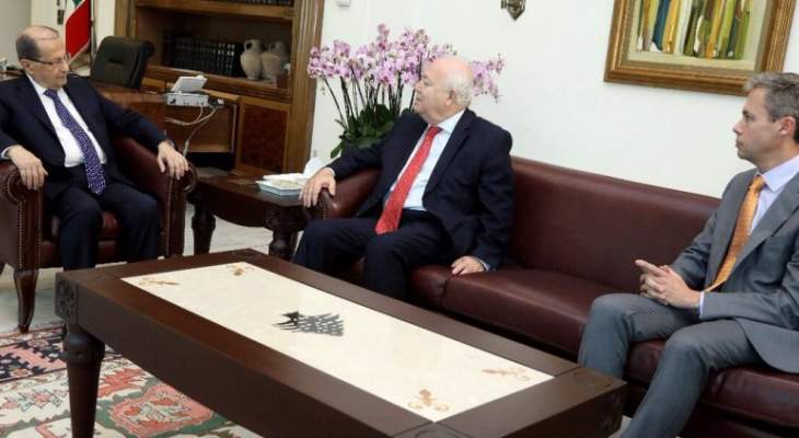 الرئيس عون عرض الأوضاع العامة مع وزير الخارجية الإسبانية السابق
