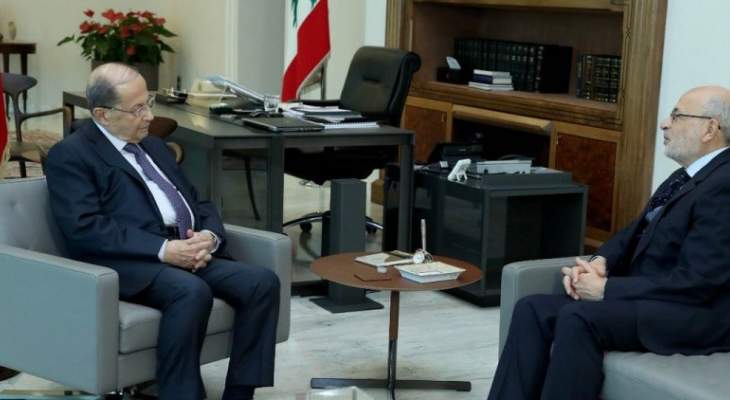 الرئيس عون استقبل وزير التربية اكرم شهيب وعرض معه شؤون الوزارة
