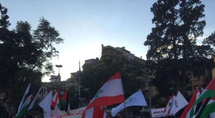  مسيرة وإعتصام حاشد في حلبا تضامنا مع القدس