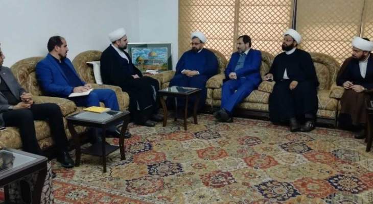 الشيخ قبلان استقبل وفدا من الهيئة العليا لإدارة اللجان الثقافية بالمساجد بايران