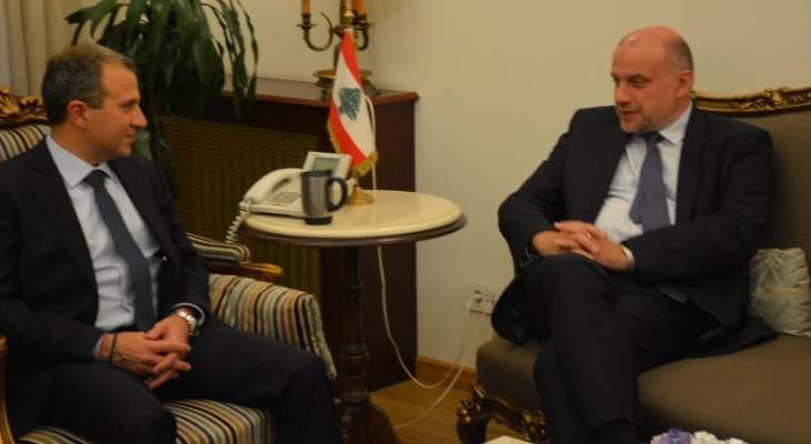 باسيل بحث مع وزير دفاع إستونيا أزمة النزوح السوري وموقف لبنان منها