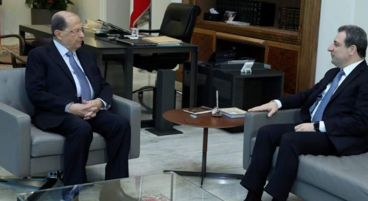 الرئيس عون استقبل أبو فاعور وعرض معه شؤون وزارة الصناعة