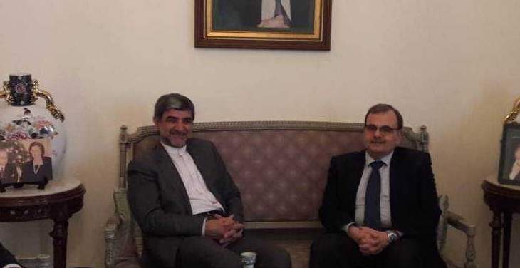 البزري بحث مع سفير ايران العلاقات الثنائية وتطورات الوضع في المنطقة