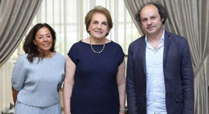 اللبنانية الاولى استقبلت الفنان ملتقى ونادين زكور في زيارة شكر على رعايتها لمعرض &quot;شمس&quot;
