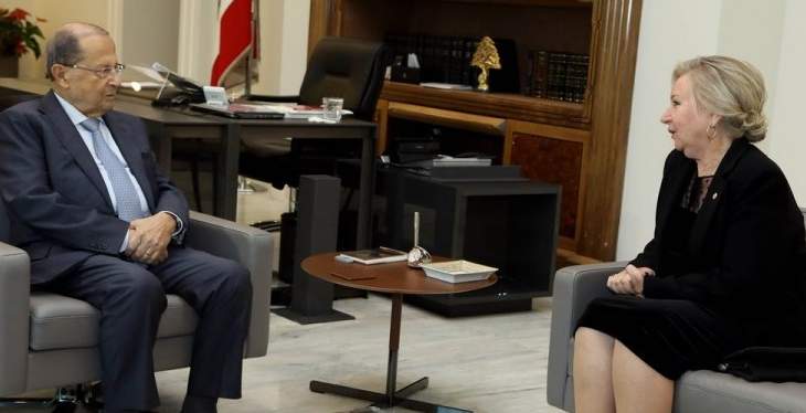 الرئيس عون التقى سفيرة الأوروغواي في زيارة وداعية ووفدا من منظمة &quot;ايكاردا&quot;