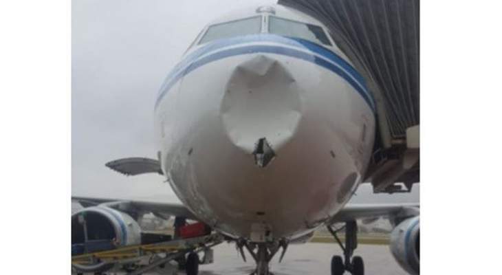الخطوط الجوية الكويتية: طائرتنا المتجهة الى بيروت هبطت بسلام بعد ارتطامها بكتلة ثلجية