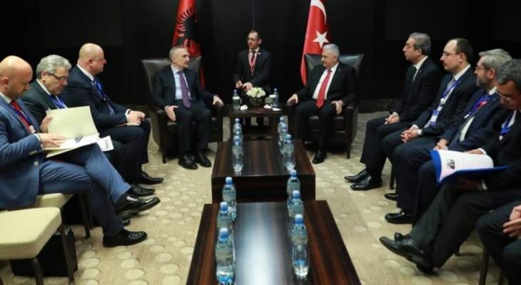يلدريم التقى الرئيس الألباني في العاصمة الأذرية باكو