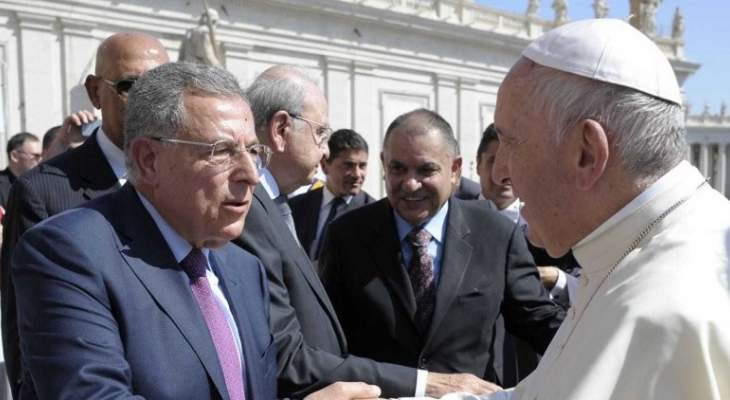 السنيورة التقى البابا فرنسيس: للتمسك بالعيش المشترك الاسلامي المسيحي 