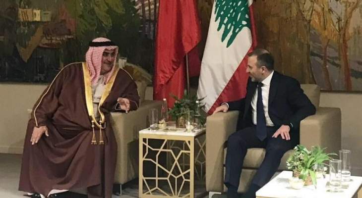 باسيل يستقبل وزراء خارجية المغرب ومصر والبحرين
