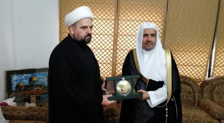 أحمد قبلان التقى أمين عام رابطة العالم الاسلامي وبحث معه الاوضاع العامة