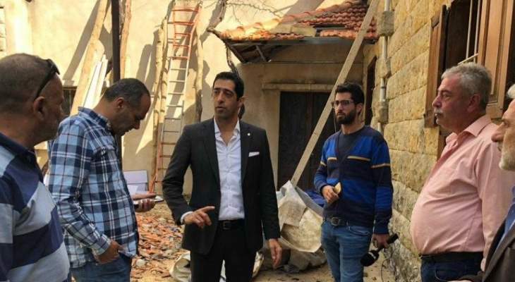 حنكش جال على قرى و بلدات قضاء المتن لتفقد اضرار العاصفة