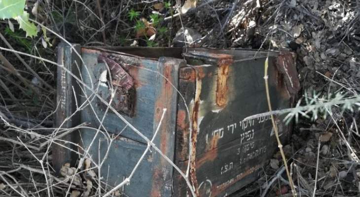 النشرة: العثور على صندوق خشبي اسرائيلي يحوي رمانات يدوية ببلدة الماري