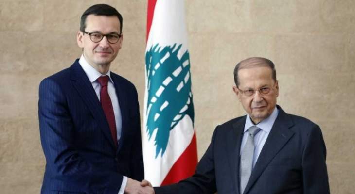 الرئيس عون لرئيس وزرء بولندا: لتأمين عودة النازحين السوريين لبلادهم