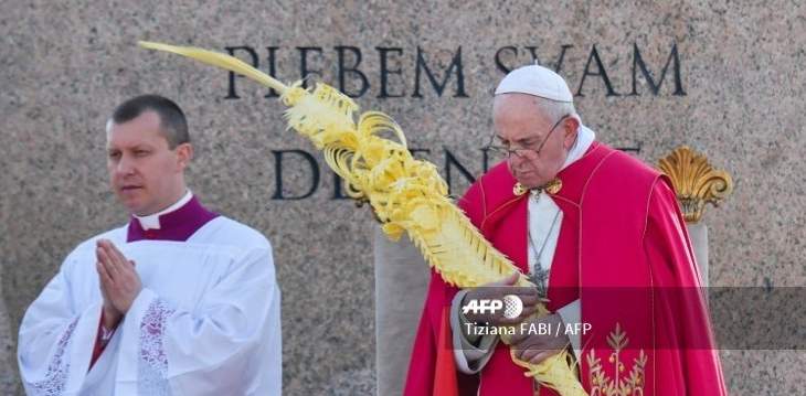 البابا ترأس قداس أحد الشعانين في ميدان القديس بيتر في الفاتيكان