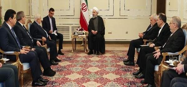 روحاني خلال لقائه المعلم: الاستقرار التام في سوريا من أهم أهداف إيران الإقليمية