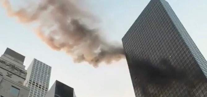 حريق في برج ترامب وسط مانهاتن بنيويورك
