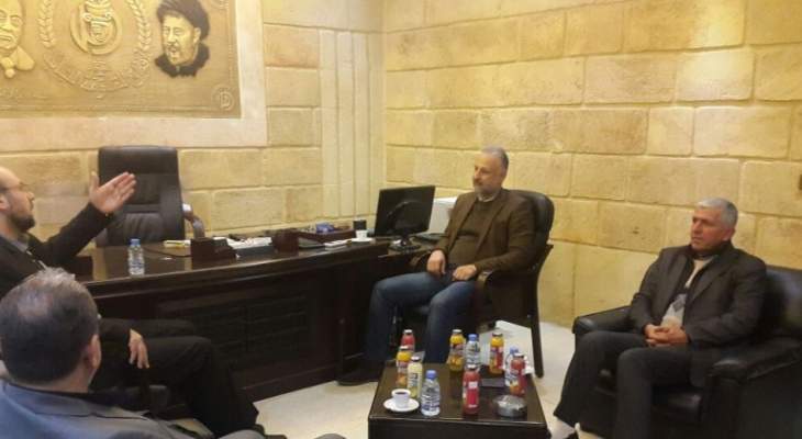 وفد من حماس بحث مع بسام كجكﻻخر التطورات على الساحتين اللبنانية والفلسطينية